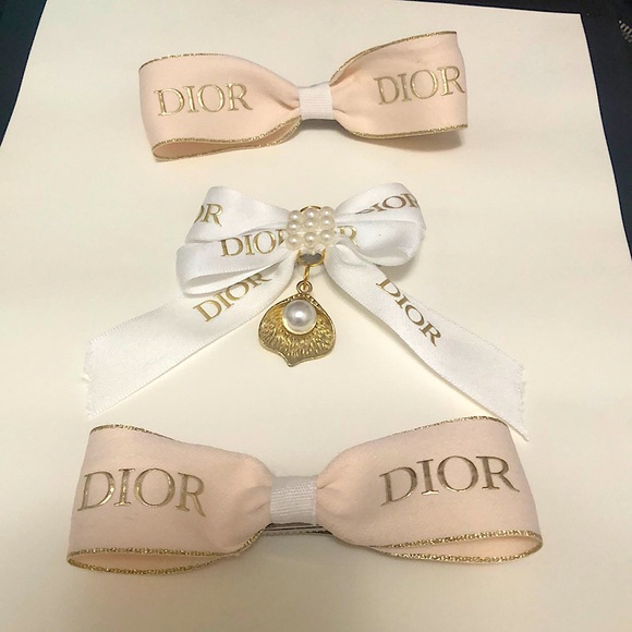 DIOR Hair Clip Set- handmade with original DIOR ribbon - Picture 1 of 6